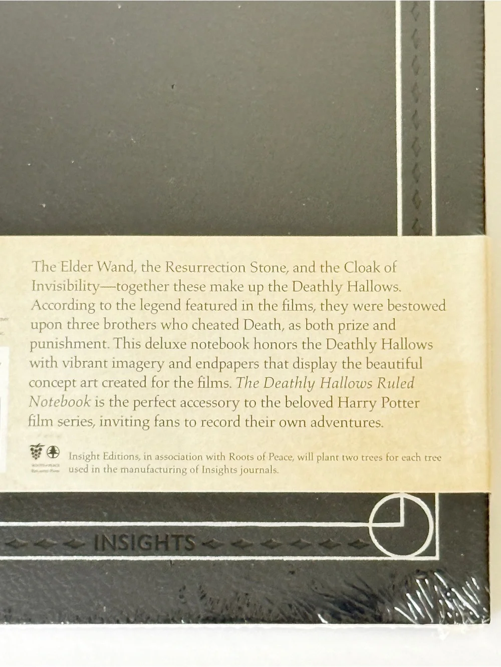 Harry Potter The Deathly Hallows Black Ruled Notebook 128 pages archival paper